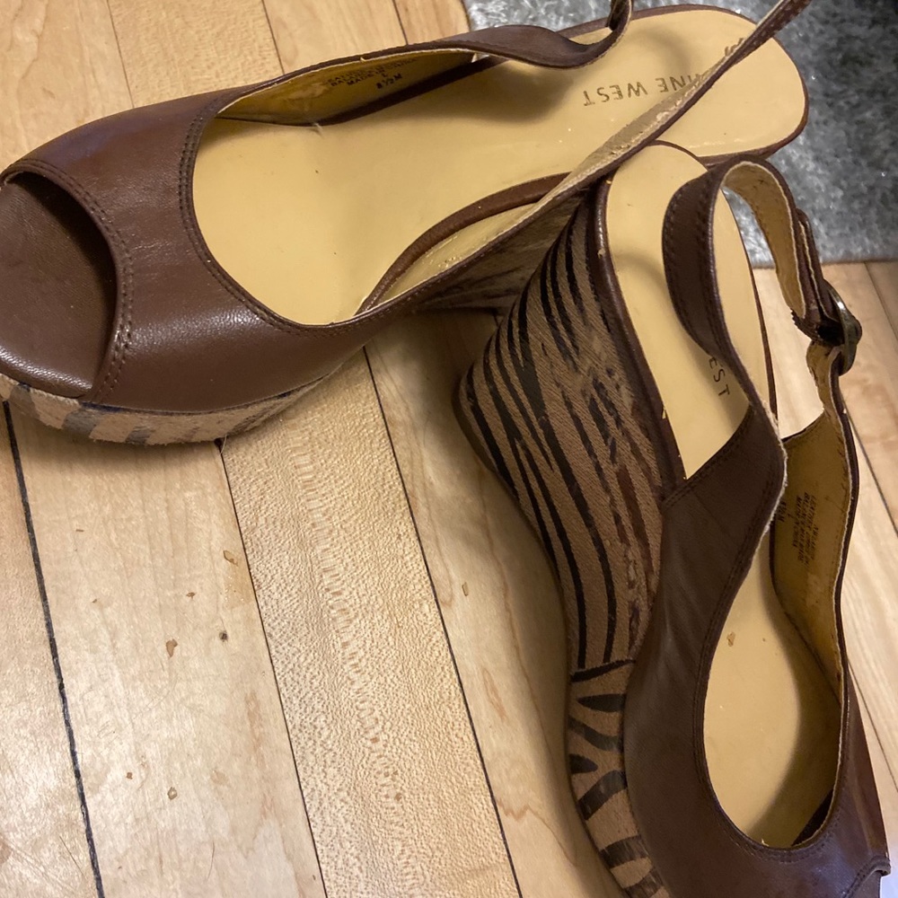 Nine West zebra heels